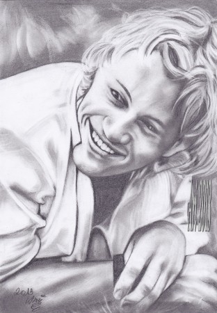 Heath Ledger A4 grafit,szén ceruza rajzom.. :)